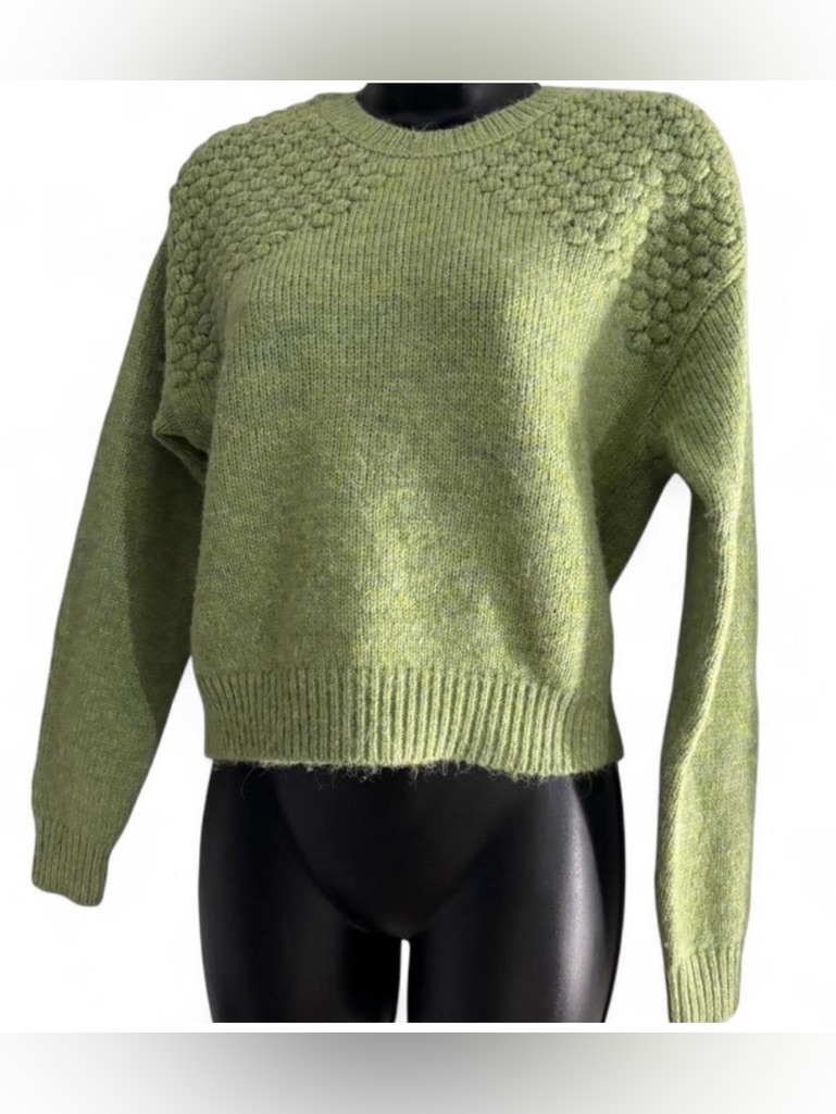 Steve Madden Green Textured Sweater